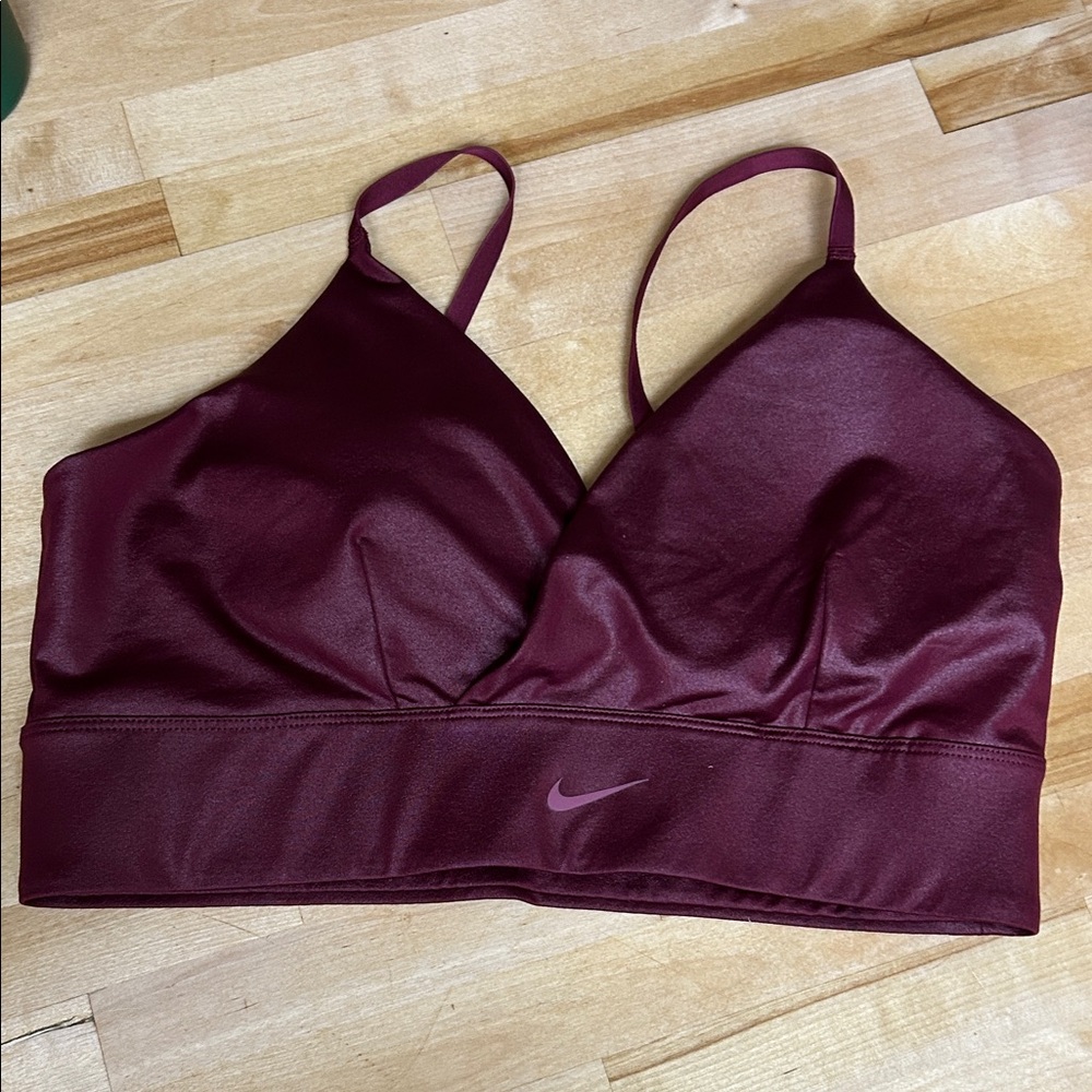 Nike Women's Wine Burgundy Sports Bralette